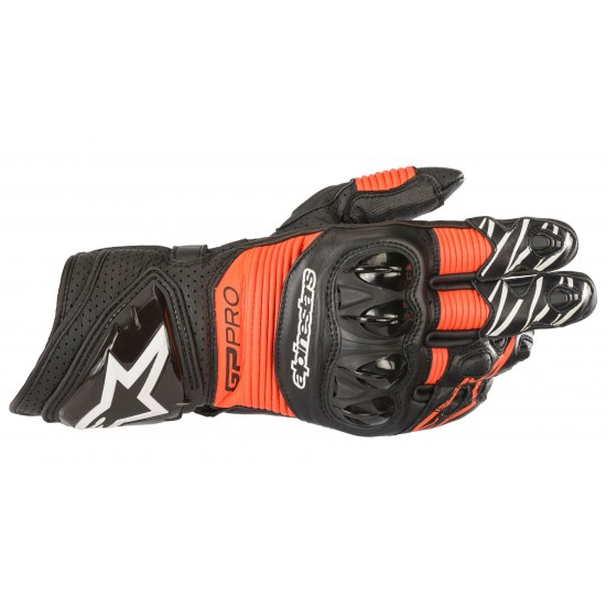 Alpinestars Gp Pro R3 Gloves Black Red Fluo