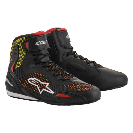 Alpinestars Faster-3 Rideknit Shoes Black Yellow Red