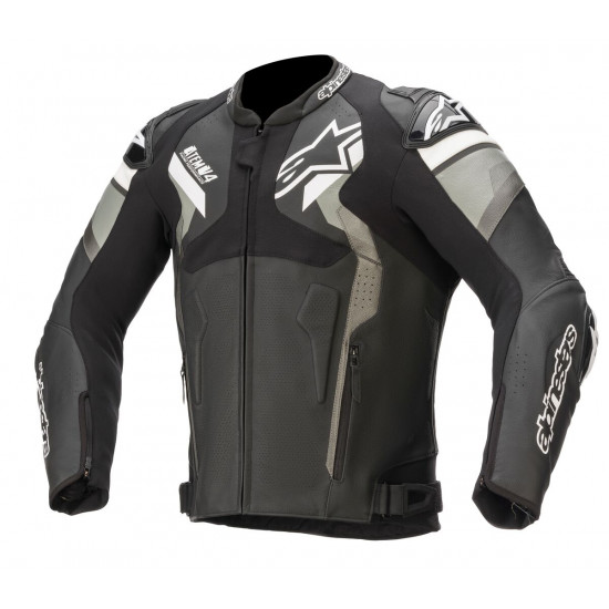 Alpinestars Atem V4 Leather Jacket Black Gray White