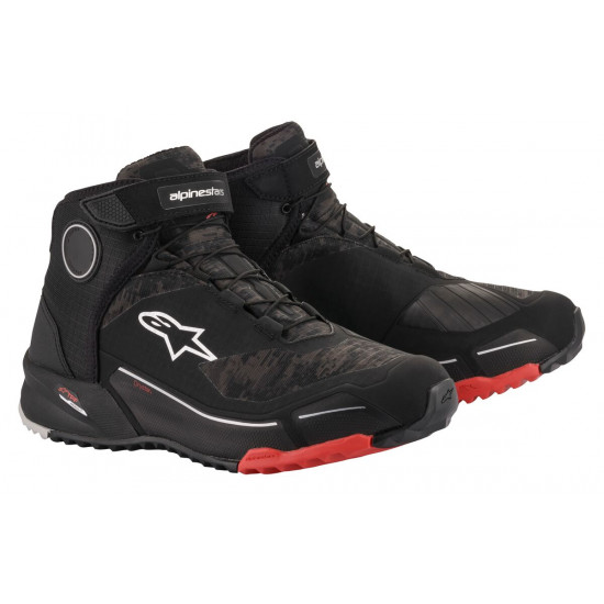 Alpinestars Cr-x Drystar Riding Shoes Black Camo Red