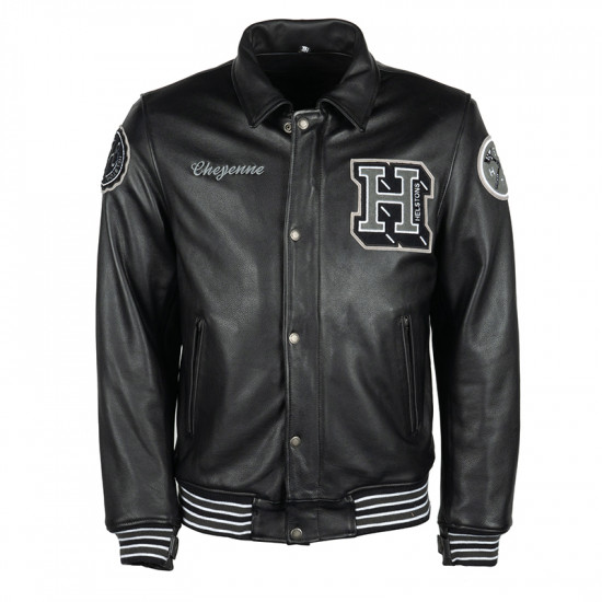 Helstons Cheyenne Cuir Rag Noir-noir