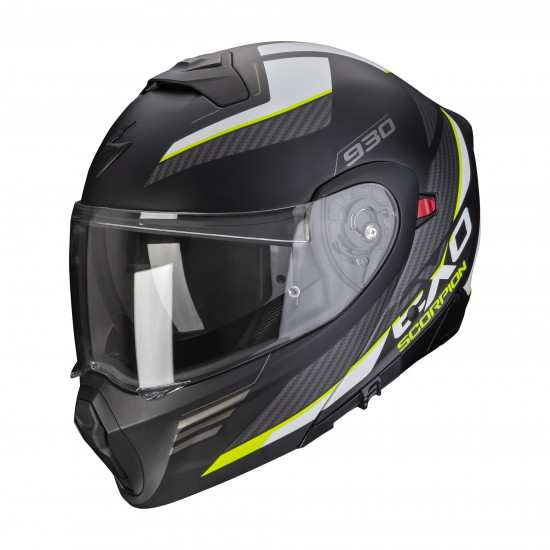 Scorpion EXO-930 NAVIG Noir mat-Jaune fluo