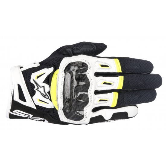 Alpinestars Smx-2 Air Carbon V2 Glove Black White Yellow Fluo