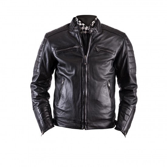 Helstons Cruiser Cuir Rag Noir