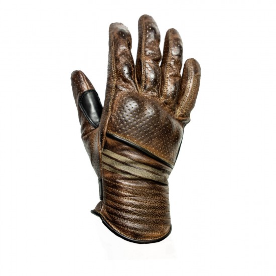 Helstons Corporate Ete Cuir Perfore Camel-noir